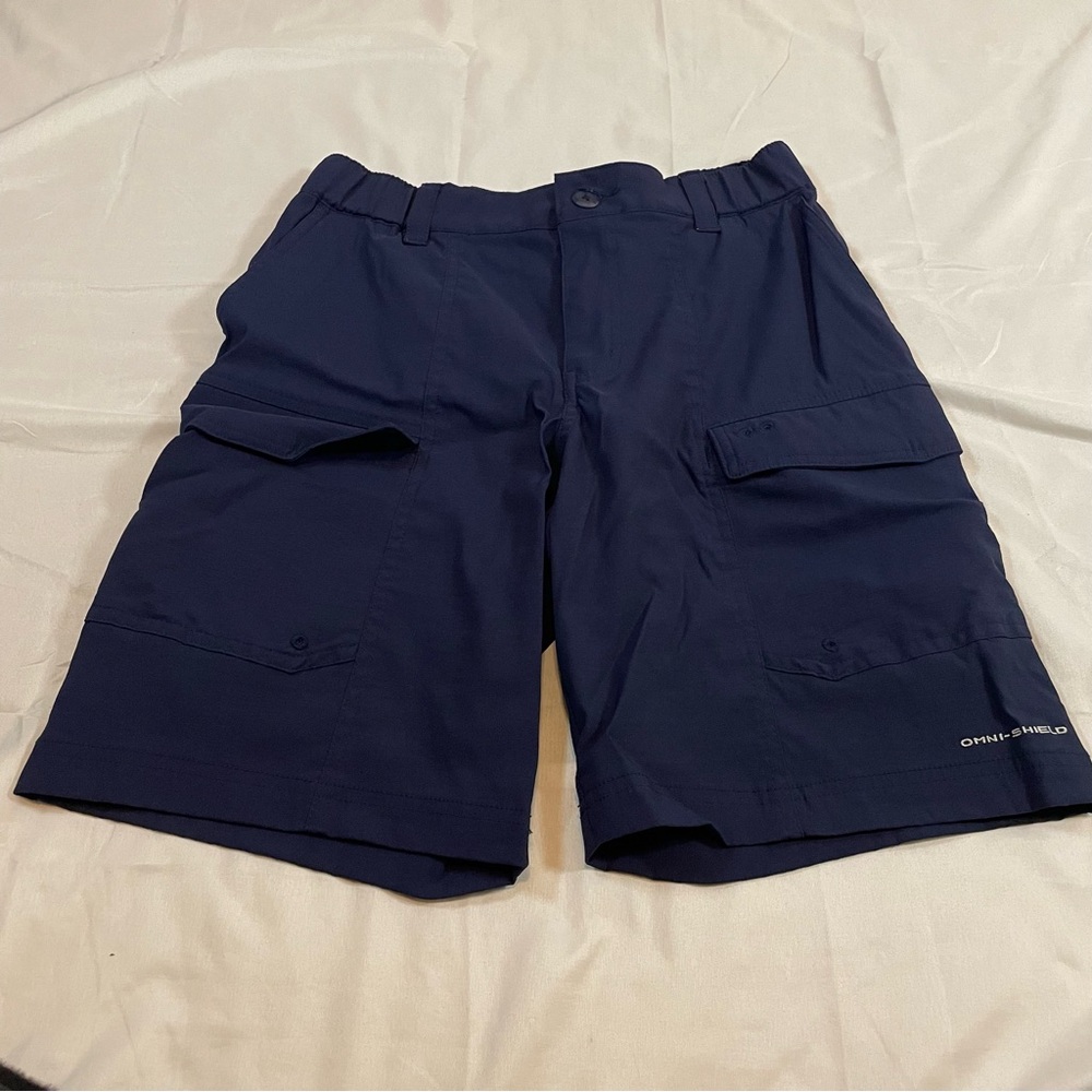 Columbia Omni-Shade PFG Dark Navy Cargo Fishing Shorts